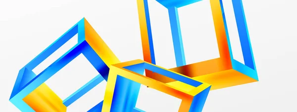 Cube Shapes Vector Geometric Background Trendy Techno Business Template Wallpaper — Διανυσματικό Αρχείο
