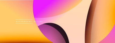 Yaratıcı geometrik duvar kağıdı. Asgari soyut arkaplan. Duvar kağıdı arkaplanı veya iniş sayfası için daire ve dalga kompozisyon vektör çizimi