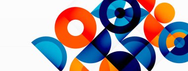 Renkli çember soyut arkaplan. Duvar kağıdı, afiş, sunum, arkaplan şablonu