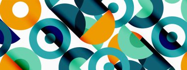 Renkli çember soyut arkaplan. Duvar kağıdı, afiş, sunum, arkaplan şablonu