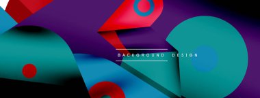 Minimum geometrik duvar kağıdı. Yaratıcı soyut arka plan. Duvar kağıdı arkaplanı ya da iniş sayfası için basit çizgiler ve daire kompozisyon vektör illüstrasyonu