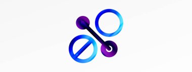 Çember bileşimi soyut arkaplan. Duvar kağıdı, afiş, arkaplan veya iniş için moda tekno iş şablonu