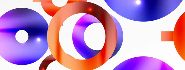 Minimaler Geometrischer Abstrakter Hintergrund Glänzende Und Glänzende Kreis Linien Und — Stockvektor