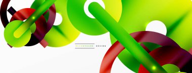 Çember bileşimi soyut arkaplan. Duvar kağıdı, afiş, arkaplan veya iniş için moda tekno iş şablonu