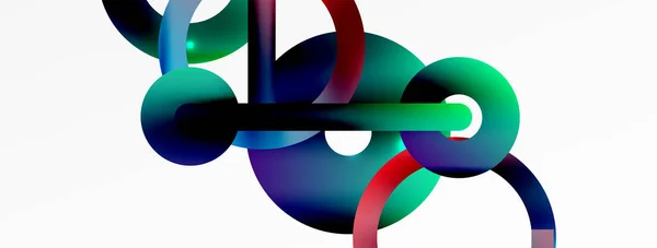 Composition Cercle Fond Abstrait Modèle Entreprise Techno Tendance Pour Papier — Image vectorielle