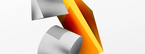 Metallic Shape Vector Geometric Background Trendy Techno Business Template Wallpaper — ストックベクタ