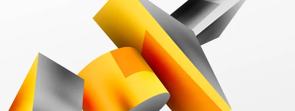 Metallic Shape Vector Geometric Background Trendy Techno Business Template Wallpaper — Vettoriale Stock