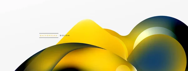 Fluid Abstract Background Shapes Circle Flowing Design Wallpaper Banner Background — Stock vektor