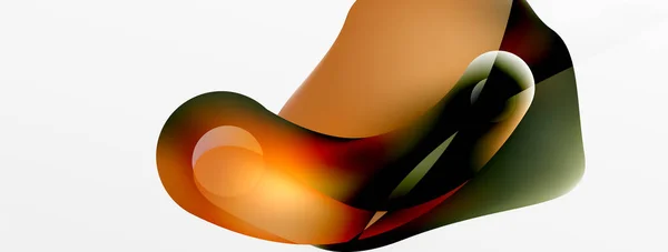 Fluid Abstract Background Liquid Color Gradients Composition Shapes Circle Flowing — 스톡 벡터