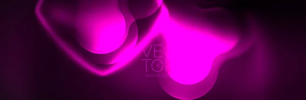 Magic Neon Glowing Lights Abstract Background Wallpaper Design Vector Illustration — Vector de stock