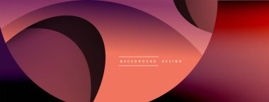 Yaratıcı geometrik duvar kağıdı. Asgari soyut arkaplan. Duvar kağıdı arkaplanı veya iniş sayfası için daire ve dalga kompozisyon vektör çizimi