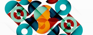 Renkli çember soyut arkaplan. Duvar kağıdı, afiş, sunum, arkaplan şablonu