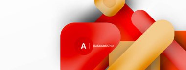 Renkli geometrik şekiller çizgiler, kareler ve üçgenler. Duvar kağıdı, pankart veya iniş sayfası için soyut arkaplan