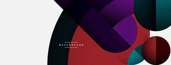 Geometric Abstract Background Shapes Circles Lines Composition Wallpaper Banner Background — Stock Vector