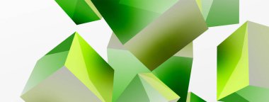 3d vektör soyut arkaplan. Uçan küp kompozisyonu. Duvar kağıdı, afiş, arkaplan veya iniş için moda tekno iş şablonu