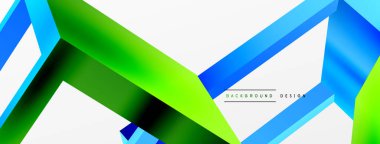 3 boyutlu küp vektör geometrik arkaplanı şekillendirir. Duvar kağıdı, afiş, arkaplan veya iniş için moda tekno iş şablonu