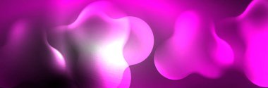 Glowing neon lights abstract shapes composition. Magic energy concept. Template for wallpaper, banner, background or landing