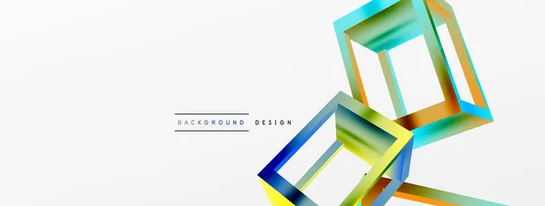 Cube Shapes Vector Geometric Background Trendy Techno Business Template Wallpaper — Vetor de Stock