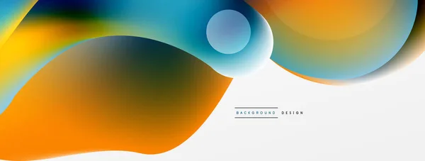 Fluid Abstract Background Shapes Circle Flowing Design Wallpaper Banner Background — Stock vektor
