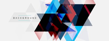 Mozaik üçgenler geometrik arkaplan. Tekno veya iş konsepti, duvar kağıdı, afiş, arkaplan, iniş sayfası deseni