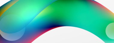 Fluid abstract background, round shapes and circle flowing design for wallpaper, banner, background or landing