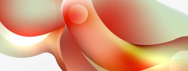 Fluid abstract background. Liquid color gradients composition. Round shapes and circle flowing design for wallpaper, banner, background or landing