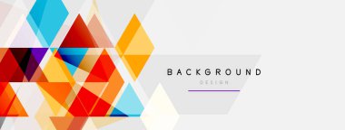 Renkli üçgen bileşimi, geometrik soyut arkaplan. Tekno veya iş konsepti, duvar kağıdı, afiş, arkaplan, iniş sayfası deseni