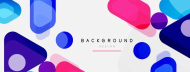 Soyut yuvarlak geometrik şekiller ve daireler. Duvar kağıdı, afiş, arkaplan veya iniş için moda tekno iş şablonu