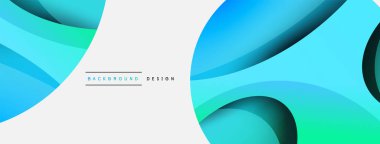 Yaratıcı geometrik duvar kağıdı. Asgari soyut arkaplan. Duvar kağıdı arkaplanı veya iniş sayfası için daire ve dalga kompozisyon vektör çizimi