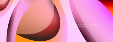 Yaratıcı geometrik duvar kağıdı. Asgari soyut arkaplan. Duvar kağıdı arkaplanı veya iniş sayfası için daire ve dalga kompozisyon vektör çizimi