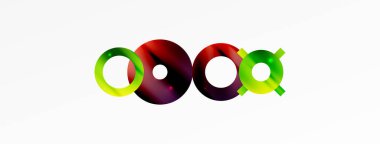 Çember bileşimi soyut arkaplan. Duvar kağıdı, afiş, arkaplan veya iniş için moda tekno iş şablonu