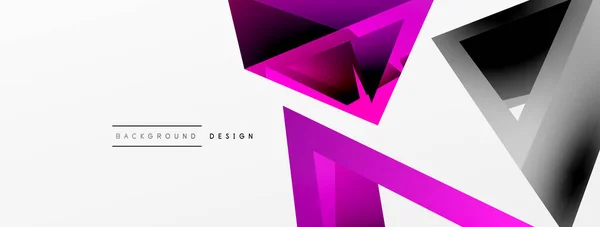 Triangle Abstract Background Vector Basic Shape Technology Business Concept Composition — Stockový vektor