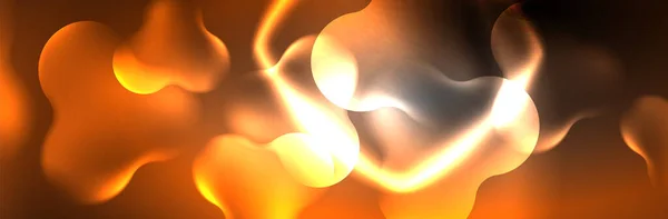 Светящиеся Неоновые Огни Абстрактно Формируют Композицию Волшебная Энергетика Шаблон Обоев — стоковый вектор