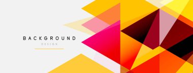 Renkli üçgen bileşimi, geometrik soyut arkaplan. Tekno veya iş konsepti, duvar kağıdı, afiş, arkaplan, iniş sayfası deseni