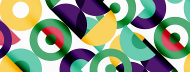 Renkli çember soyut arkaplan. Duvar kağıdı, afiş, sunum, arkaplan şablonu