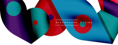 Minimum geometrik duvar kağıdı. Yaratıcı soyut arka plan. Duvar kağıdı arkaplanı ya da iniş sayfası için basit çizgiler ve daire kompozisyon vektör illüstrasyonu