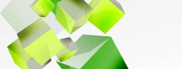 Cubes Vector Abstract Background Composition Square Shaped Basic Geometric Elements — Stockový vektor