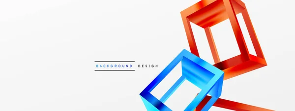 Cube Shapes Vector Geometric Background Trendy Techno Business Template Wallpaper — 图库矢量图片