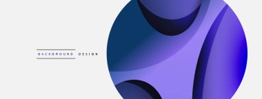 Yaratıcı geometrik duvar kağıdı. Asgari soyut arkaplan. Duvar kağıdı arkaplanı veya iniş sayfası için daire ve dalga kompozisyon vektör çizimi