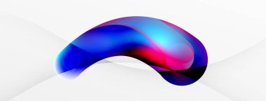 Fluid abstract background, round shapes and circle flowing design for wallpaper, banner, background or landing