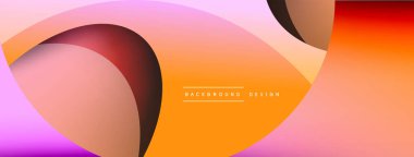 Yaratıcı geometrik duvar kağıdı. Asgari soyut arkaplan. Duvar kağıdı arkaplanı veya iniş sayfası için daire ve dalga kompozisyon vektör çizimi