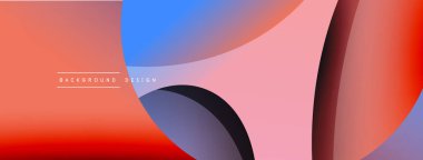 Yaratıcı geometrik duvar kağıdı. Asgari soyut arkaplan. Duvar kağıdı arkaplanı veya iniş sayfası için daire ve dalga kompozisyon vektör çizimi