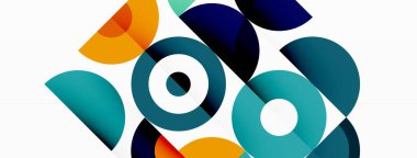 Renkli çember soyut arkaplan. Duvar kağıdı, afiş, sunum, arkaplan şablonu