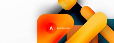 Minimum geometrik soyut arkaplan. Renkli geometrik bloklar. Çizgiler, kareler ve üçgenler duvar kağıdı bileşimi