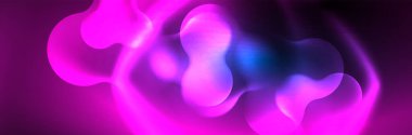 Magic neon glowing lights abstract background wallpaper design, vector illustration
