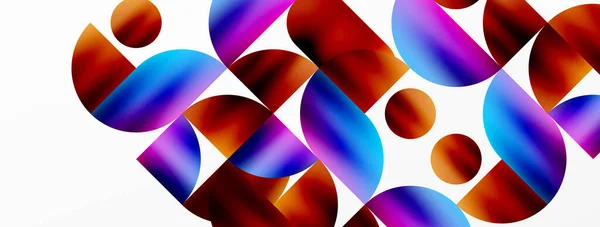 デジタルウェブの未来的なテンプレート 円の組成抽象的な背景 ベクトルイラスト壁紙 バナー カード ブックイラスト ランディングページ — ストックベクタ