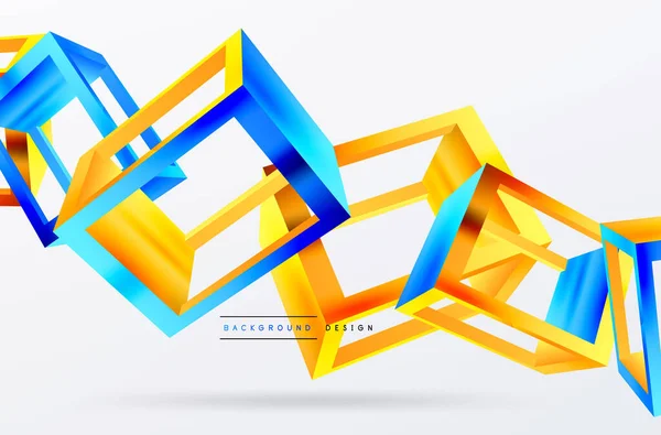 Cube Shapes Vector Geometric Background Trendy Techno Business Template Wallpaper — Stockvektor