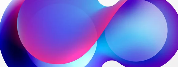 Fluid Abstract Background Shapes Circle Flowing Design Wallpaper Banner Background — Stockový vektor