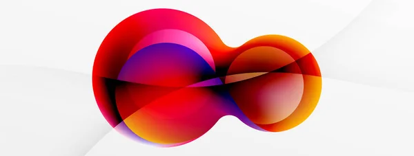 Fluid Abstract Background Shapes Circle Flowing Design Wallpaper Banner Background — 图库矢量图片