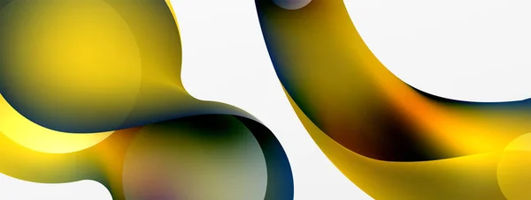 Fluid Abstract Background Liquid Color Gradients Composition Shapes Circle Flowing — Stockvektor